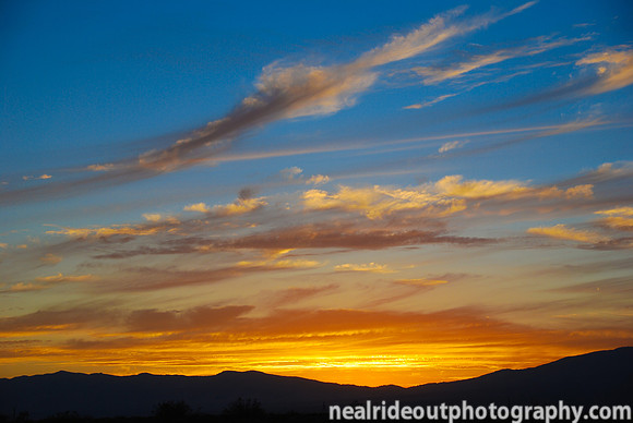 Sunset over the Mojave Desert